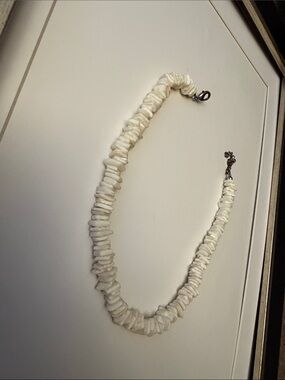 Handcrafted White Shell Chip Necklace - Natural Beach Style